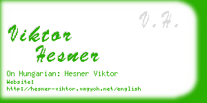 viktor hesner business card